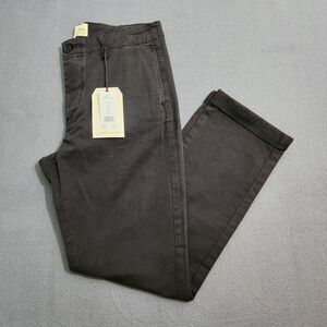Current/Elliott Women 29 Black The Captain Straight Leg Button Fly Trousers NWT